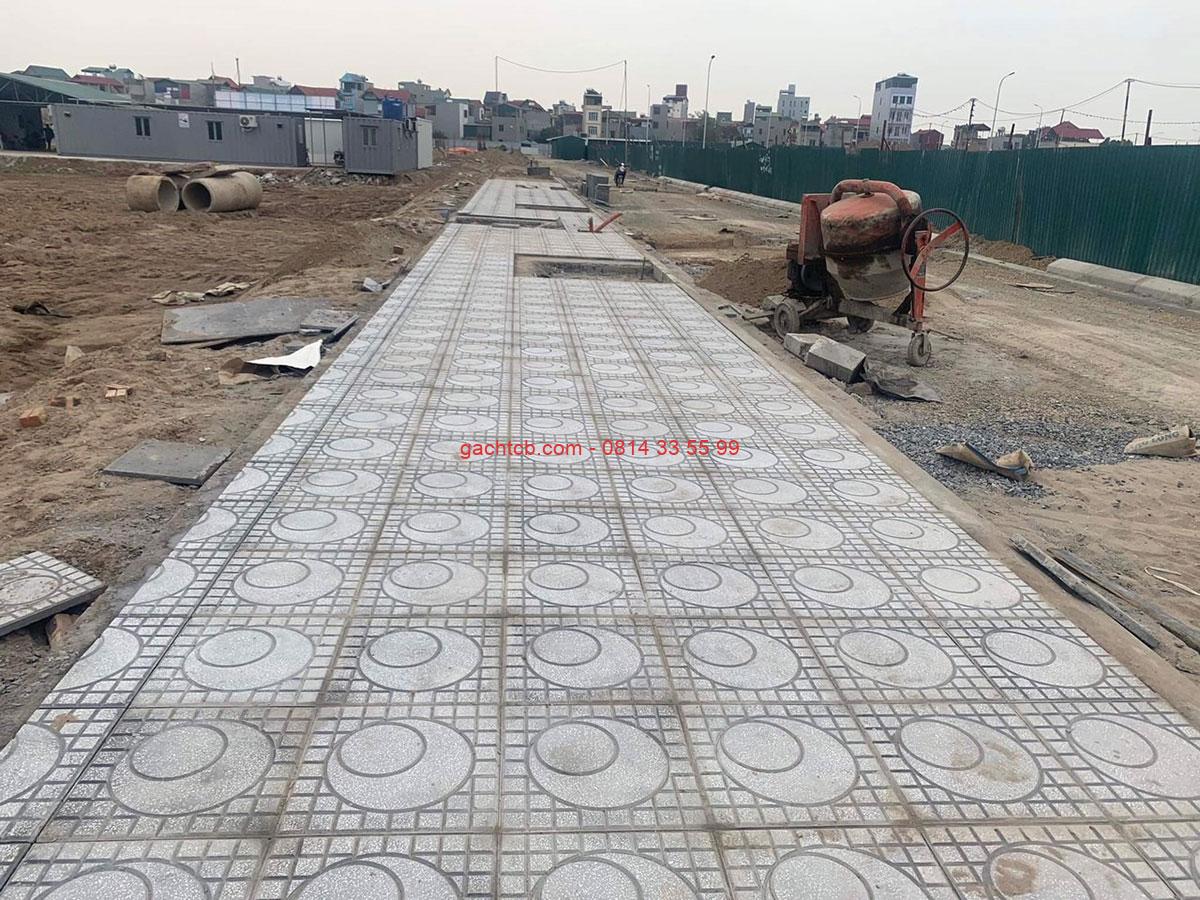 TCB thi công lát gạch vỉa hè Terrazzo