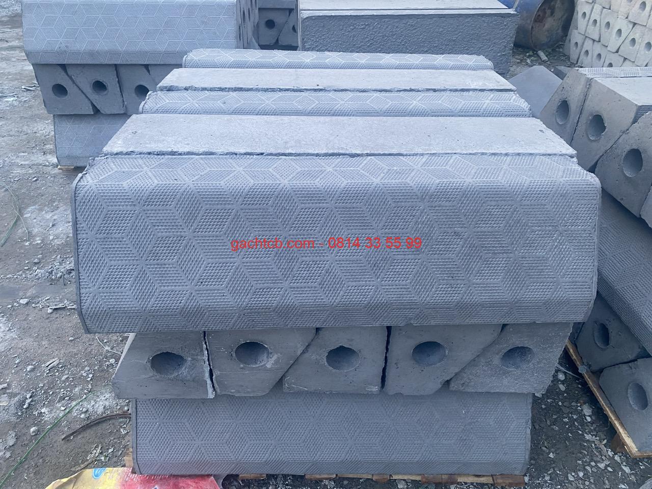 Bó vỉa bê tông giả đá vân 3D KT 23x26x100 cm