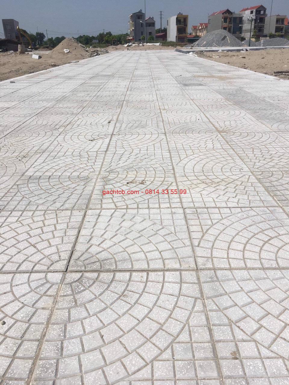 Gạch lát vỉa hè Terrazzo kích thước 40x40x3 cm