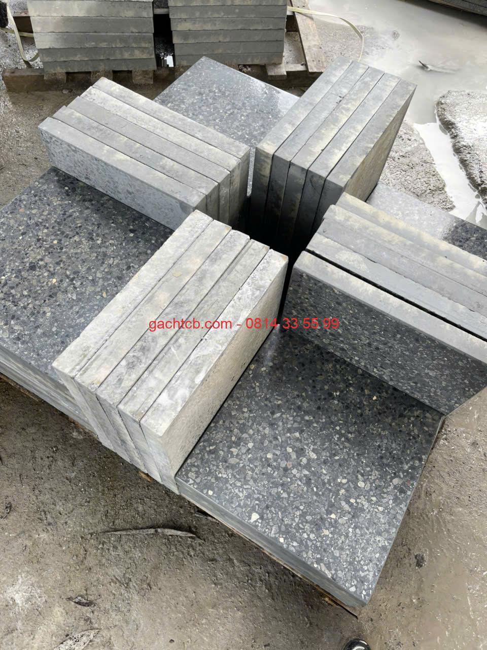 Gạch bê tông giả đá cường độ cao mặt mài lộ hạt KT 20x40 mm